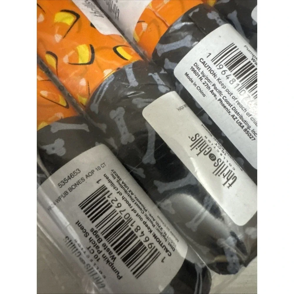 12 Rolls Halloween Dog Poop‎ Waste Bags Pumpkin Patch Scent  By Thrills & Chills